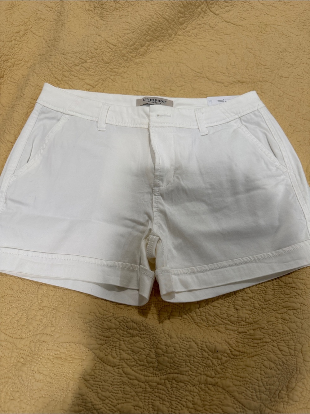 Liverpool White Women's Chino Bermuda Shorts